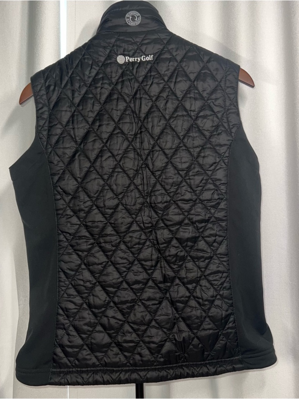 Perry Golf Men’s Black Quilted Vest Full Zip Lightweight Athletic Size M - Picture 2 of 9